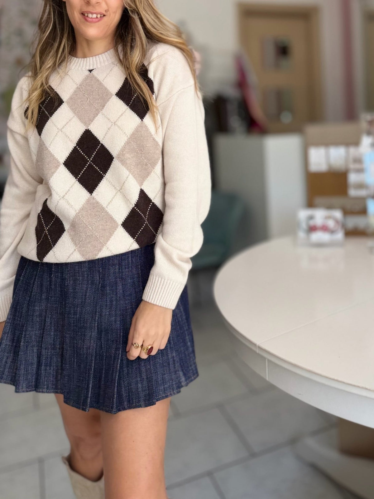 MAGLIA INTARSIO ECO - Fanatica Boutique