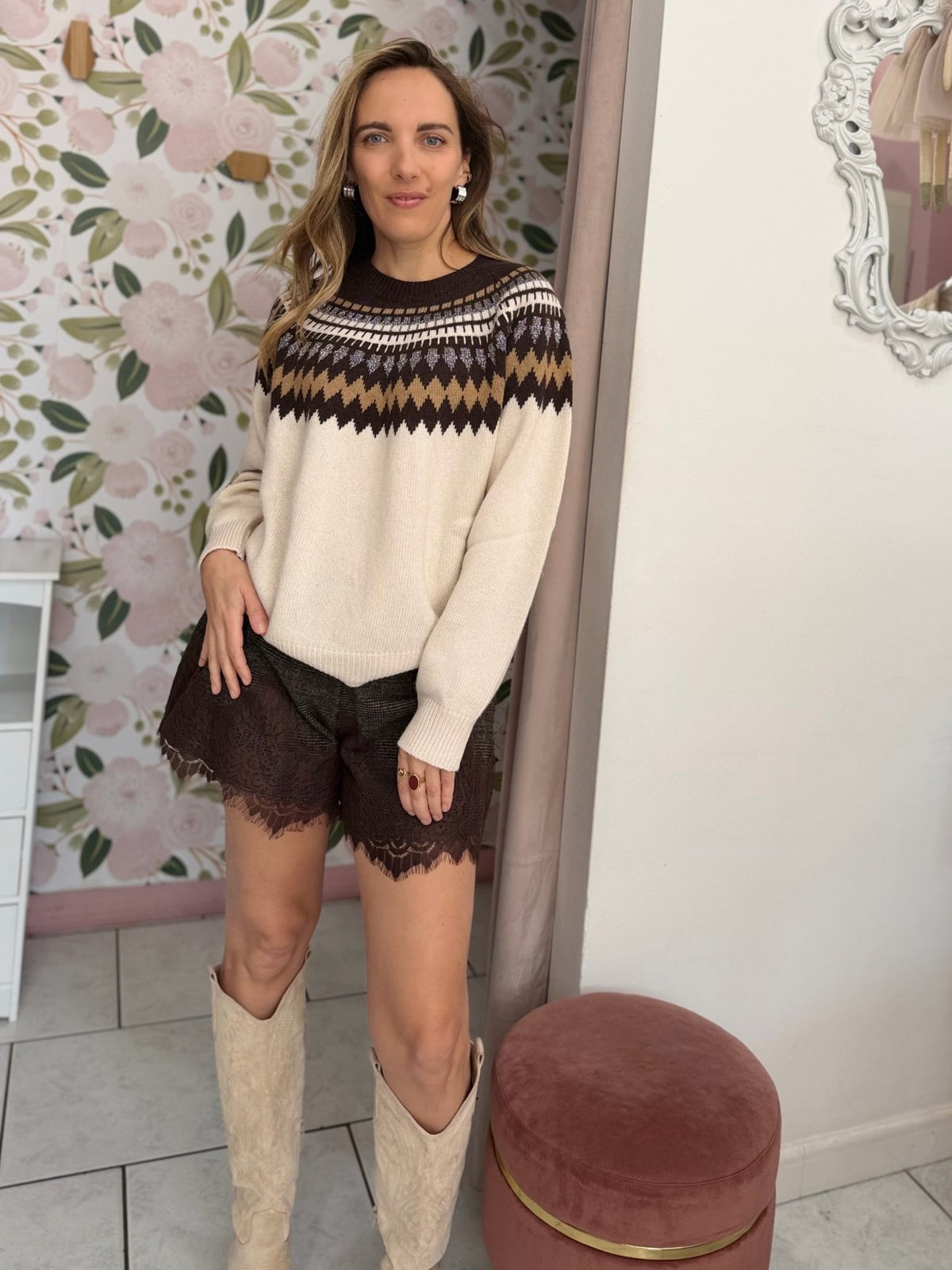 MAGLIA JACQUARD ECO - Fanatica Boutique