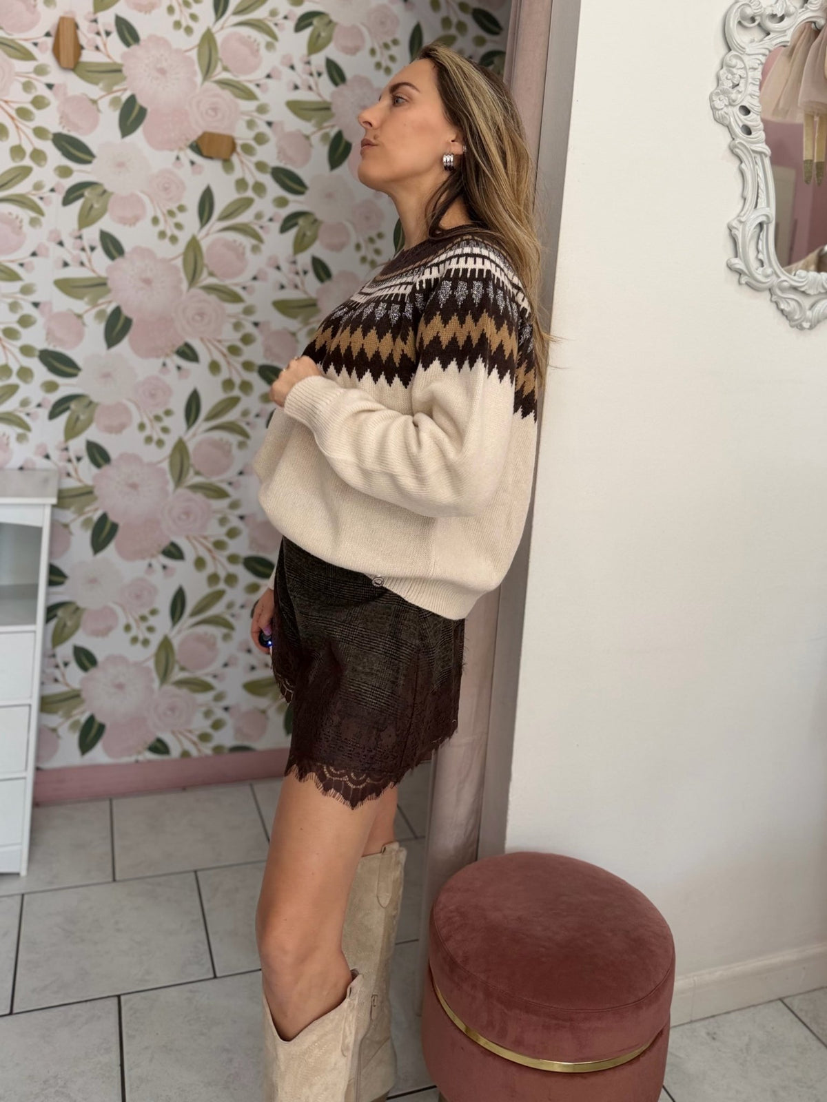 MAGLIA JACQUARD ECO - Fanatica Boutique