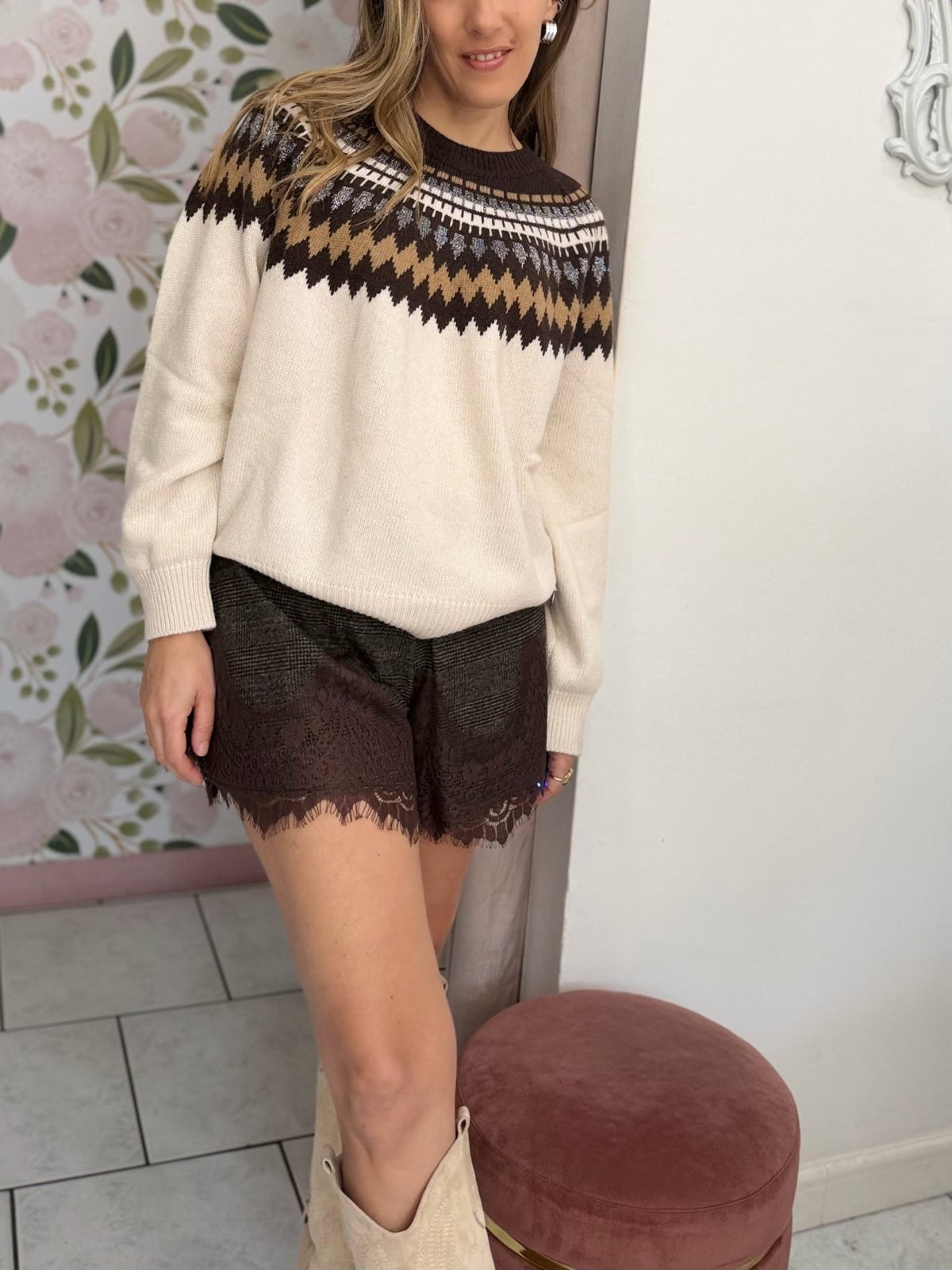 MAGLIA JACQUARD ECO - Fanatica Boutique