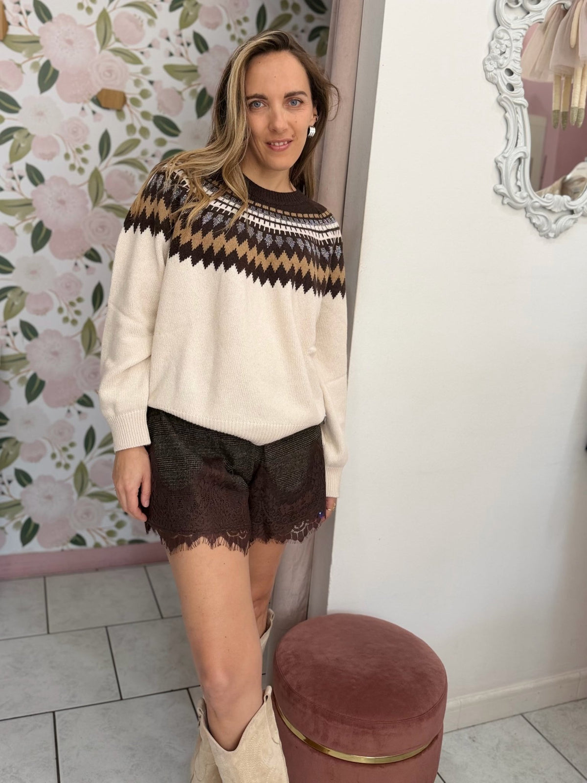 MAGLIA JACQUARD ECO - Fanatica Boutique