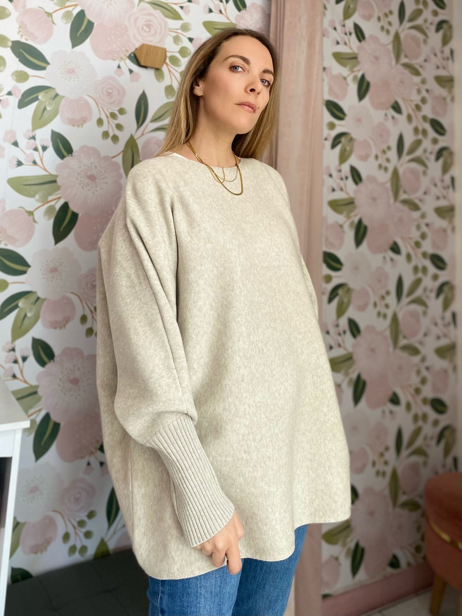 MAGLIA OVER FREE SIZE ALESSIA MASSIMO - Fanatica Boutique