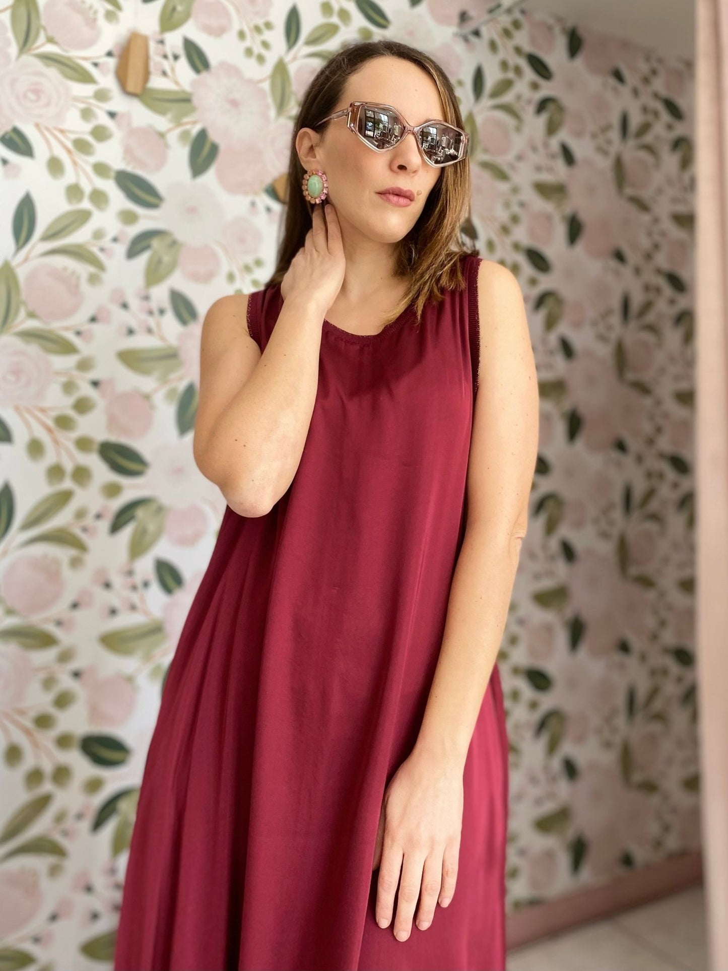 OCCHIALI AGATA GEOMETRICI MARRONI NALI - Fanatica Boutique