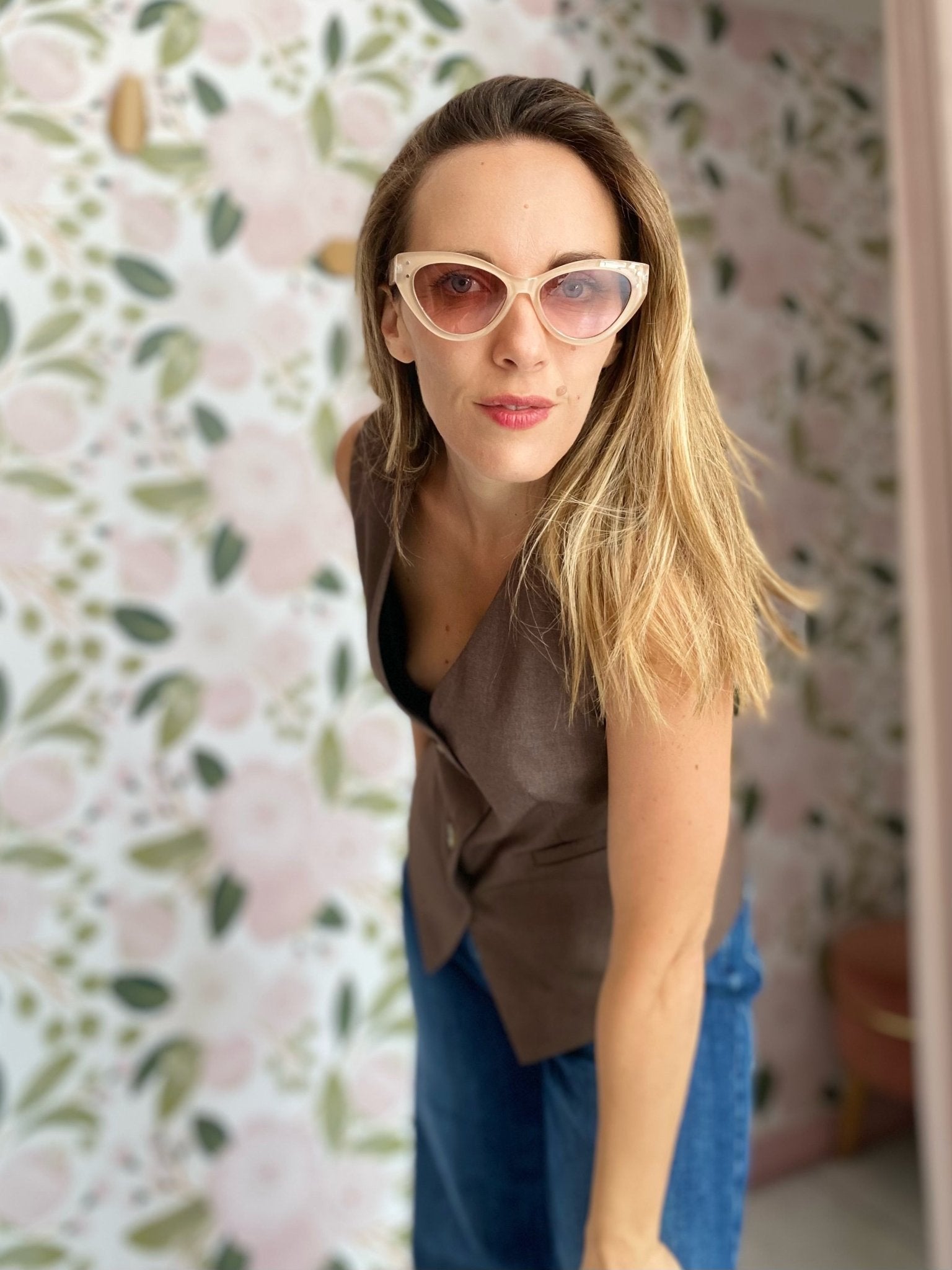 OCCHIALI ANGELA CAT - EYE BEIGE NALI - Fanatica Boutique
