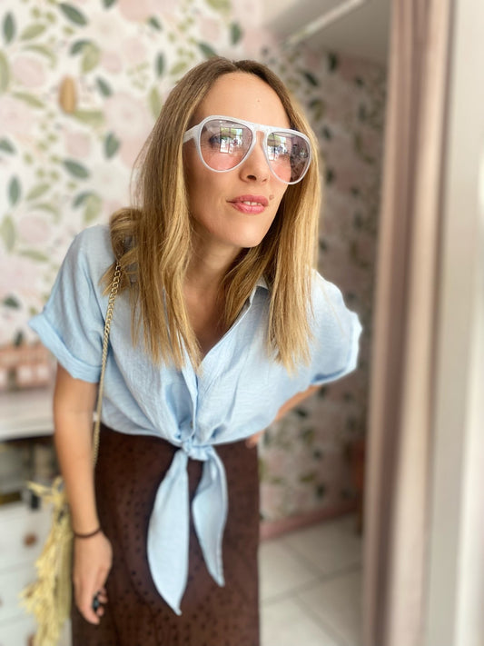 OCCHIALI DORA A GOCCIA AZZURRI NALI - Fanatica Boutique