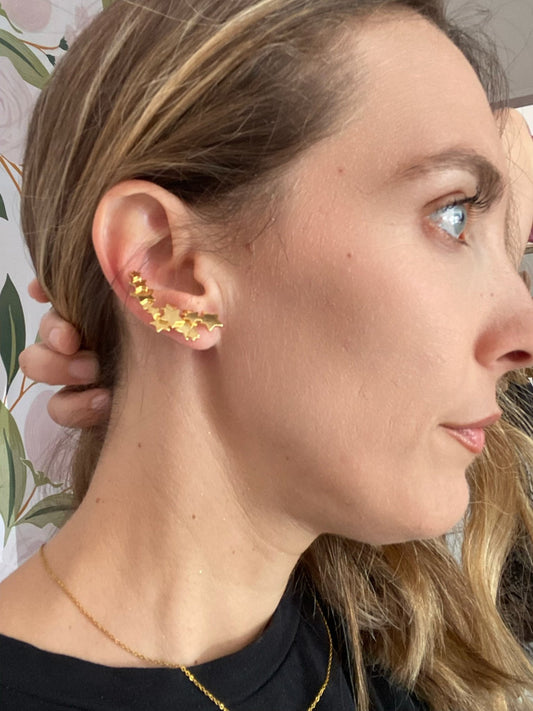 ORECCHINI AVVOLGENTI STELLE ORO NALI - Fanatica Boutique