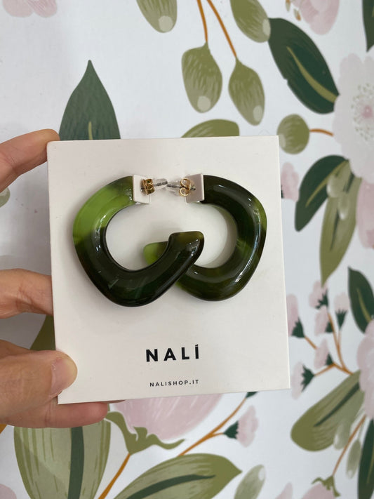 ORECCHINI CINDY OVER RESINA VERDE NALI - Fanatica Boutique