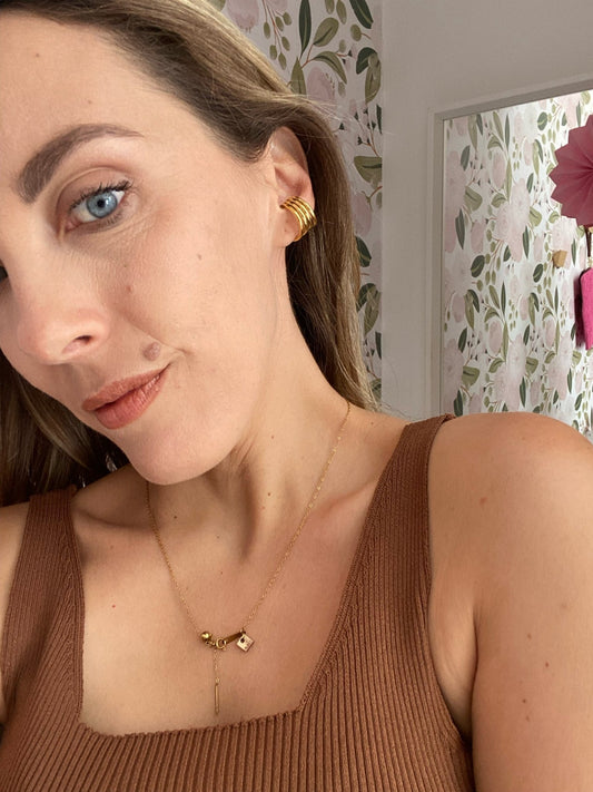 ORECCHINI LEA EARCUFF ACC.INO. PLA.ORO 18 NALI - Fanatica Boutique