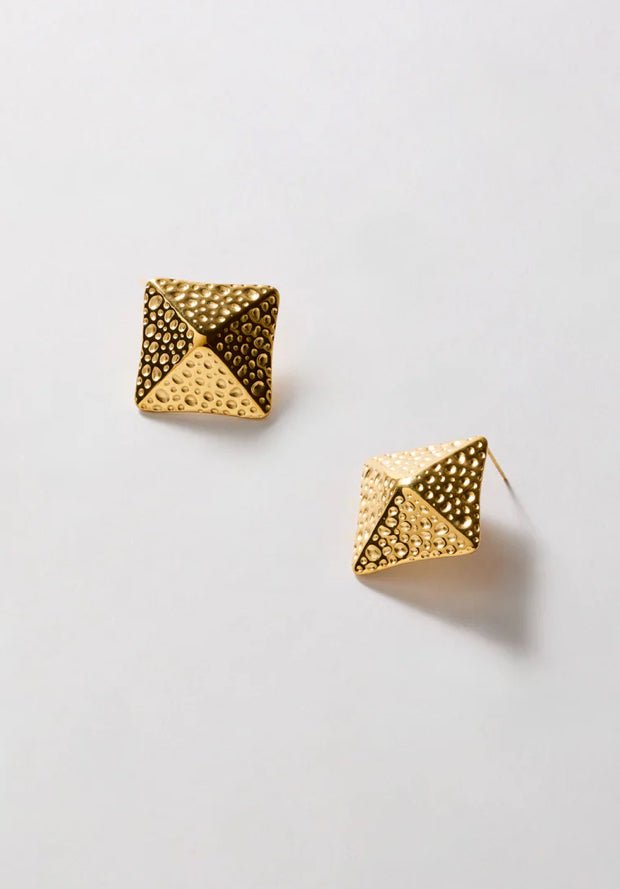 ORECCHINI PONTY CUBE ACC.INOS. PLA. ORO 18 NALI - Fanatica Boutique