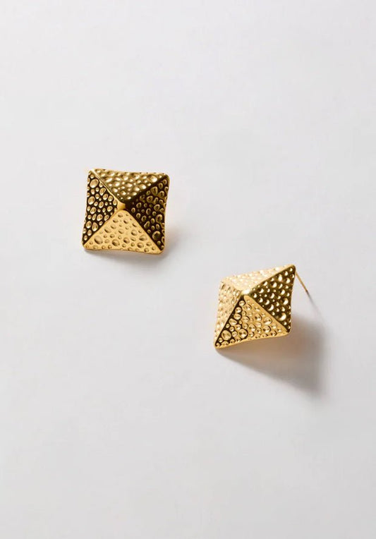 ORECCHINI PONTY CUBE ACC.INOS. PLA. ORO 18 NALI - Fanatica Boutique