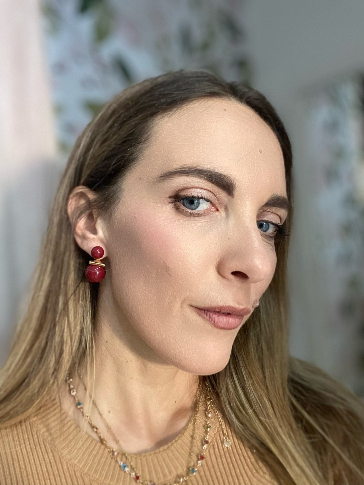 ORECCHINI RITA 2 PERLE ACC.INO. BORDEAUX NALI - Fanatica Boutique