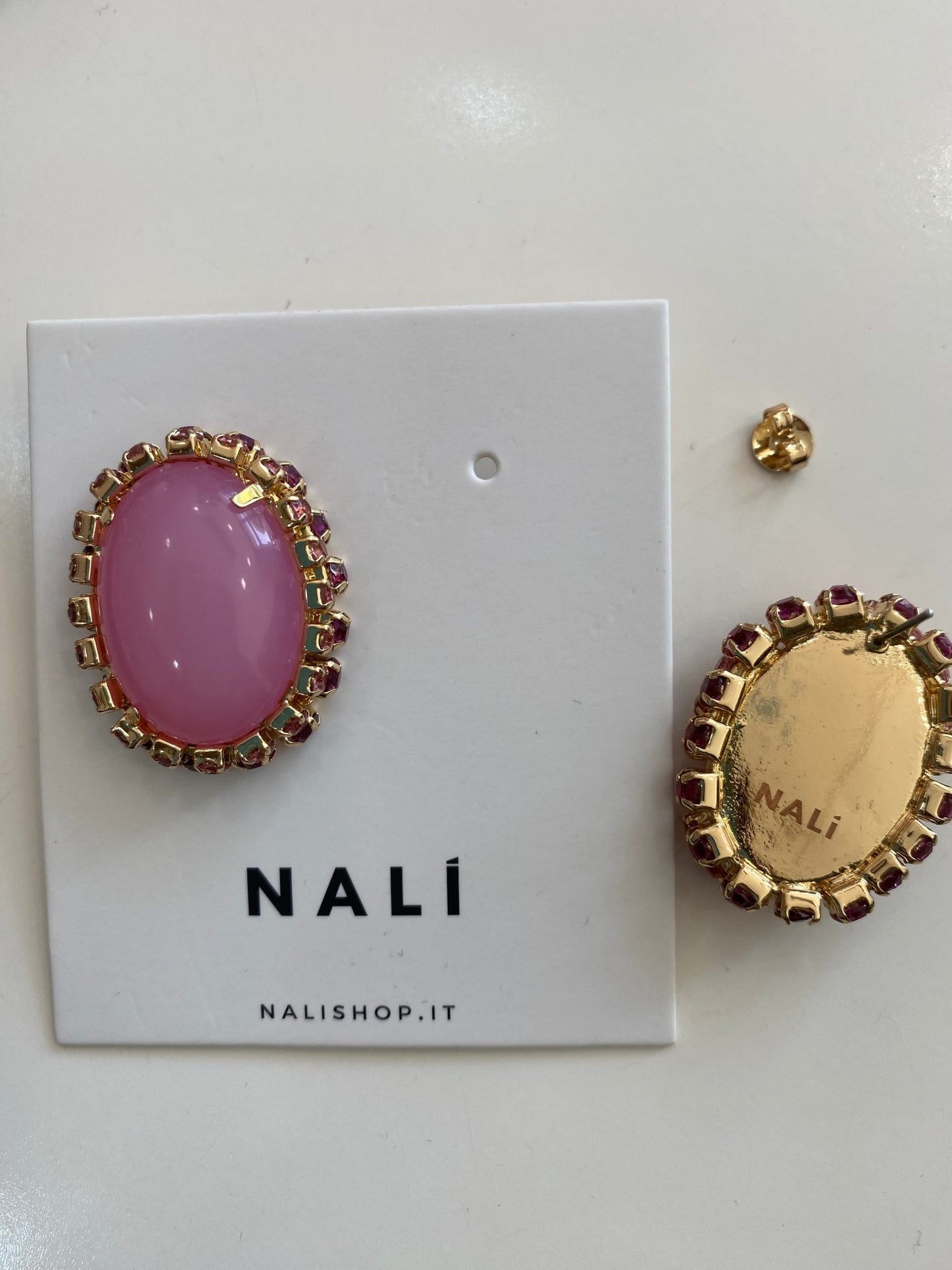 ORECCHINI SUSAN RESINA ROSA NALI - Fanatica Boutique