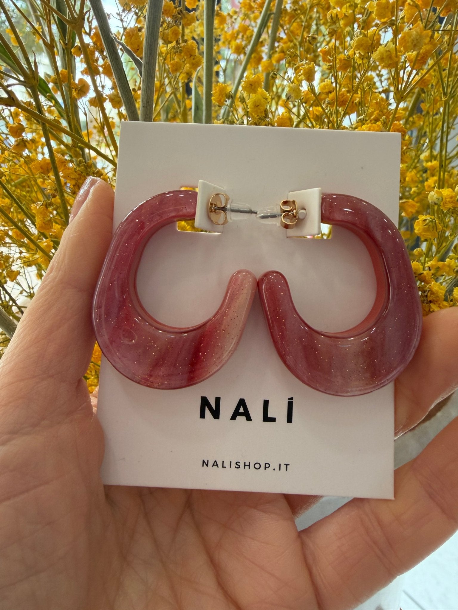 ORECCHINI VALE OVALI ROSA - Fanatica Boutique