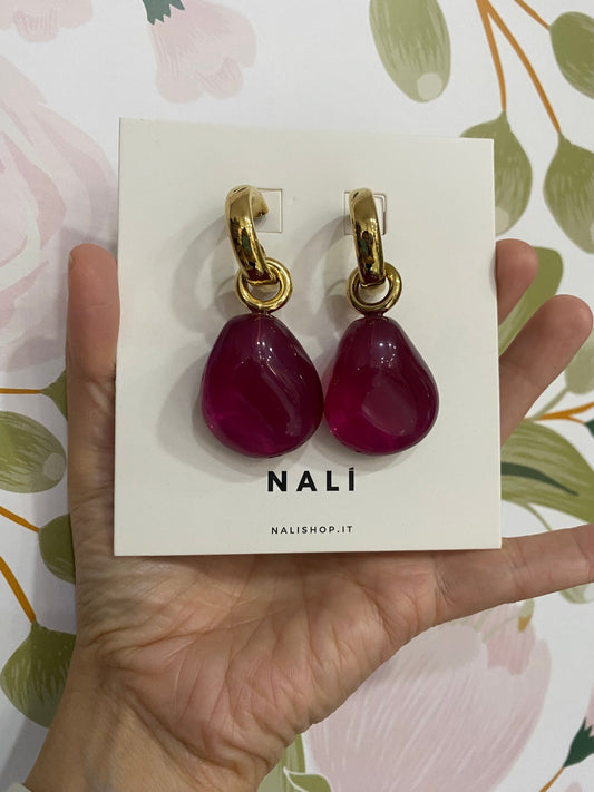 ORECCHINI ZOE ORO/FUCSIA NALI - Fanatica Boutique