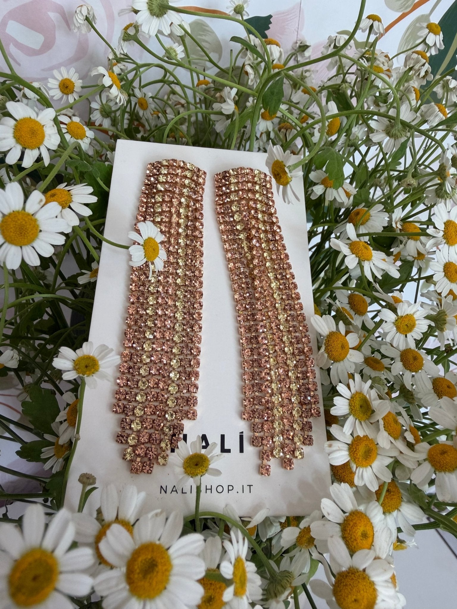 ORECCHINII CON FRANGE IRREGOLARI ORO NALI - Fanatica Boutique