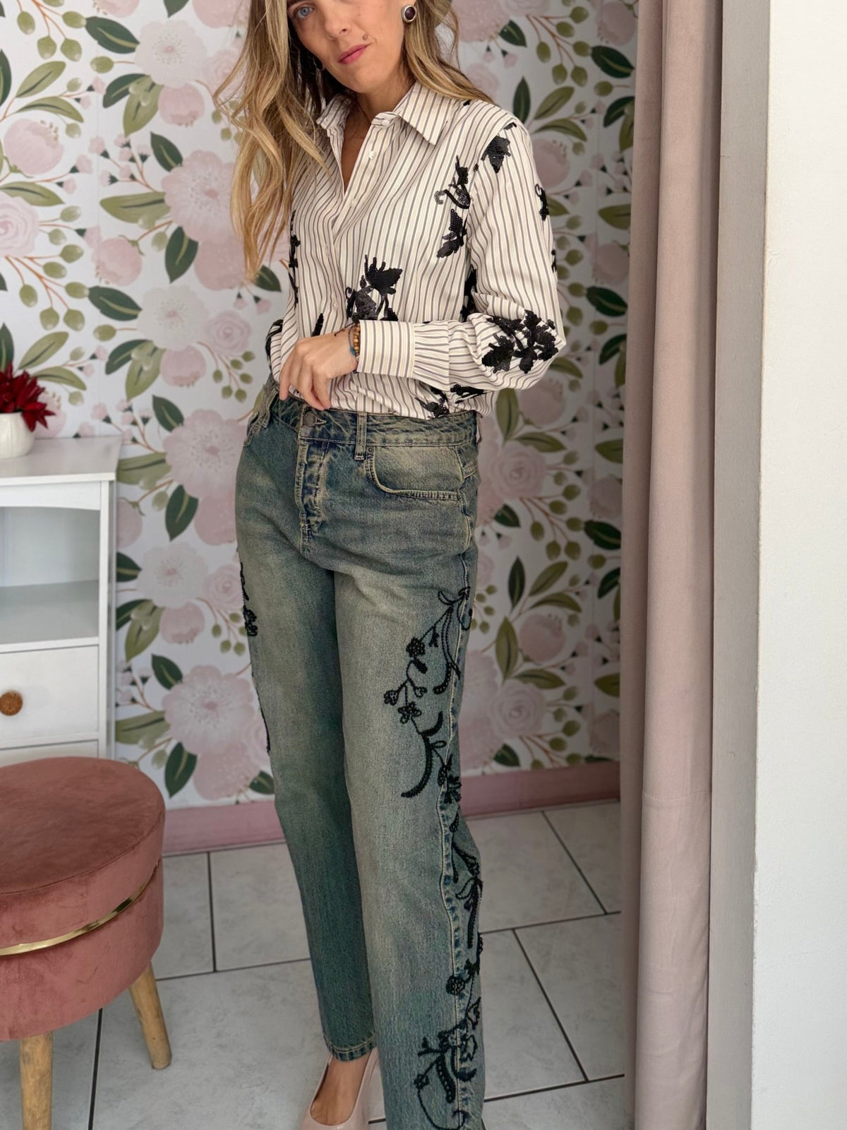 PANTAJEANS RICAMO ECO - Fanatica Boutique