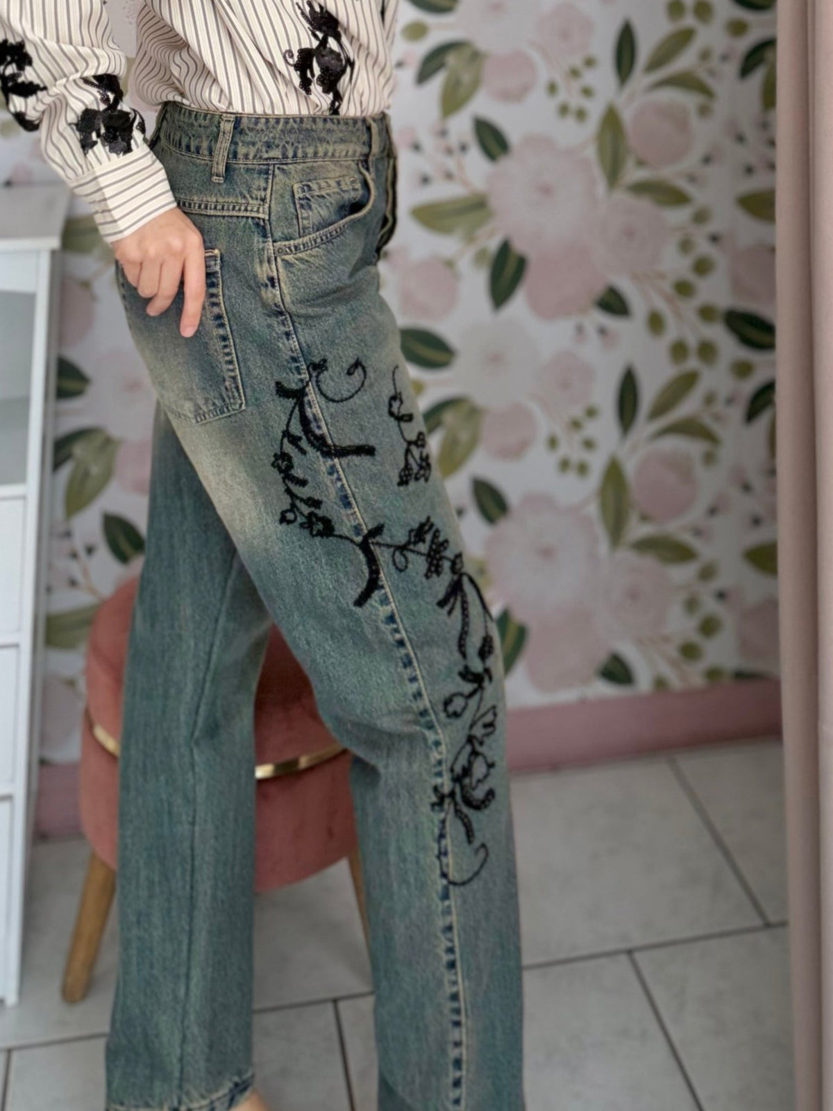 PANTAJEANS RICAMO ECO - Fanatica Boutique