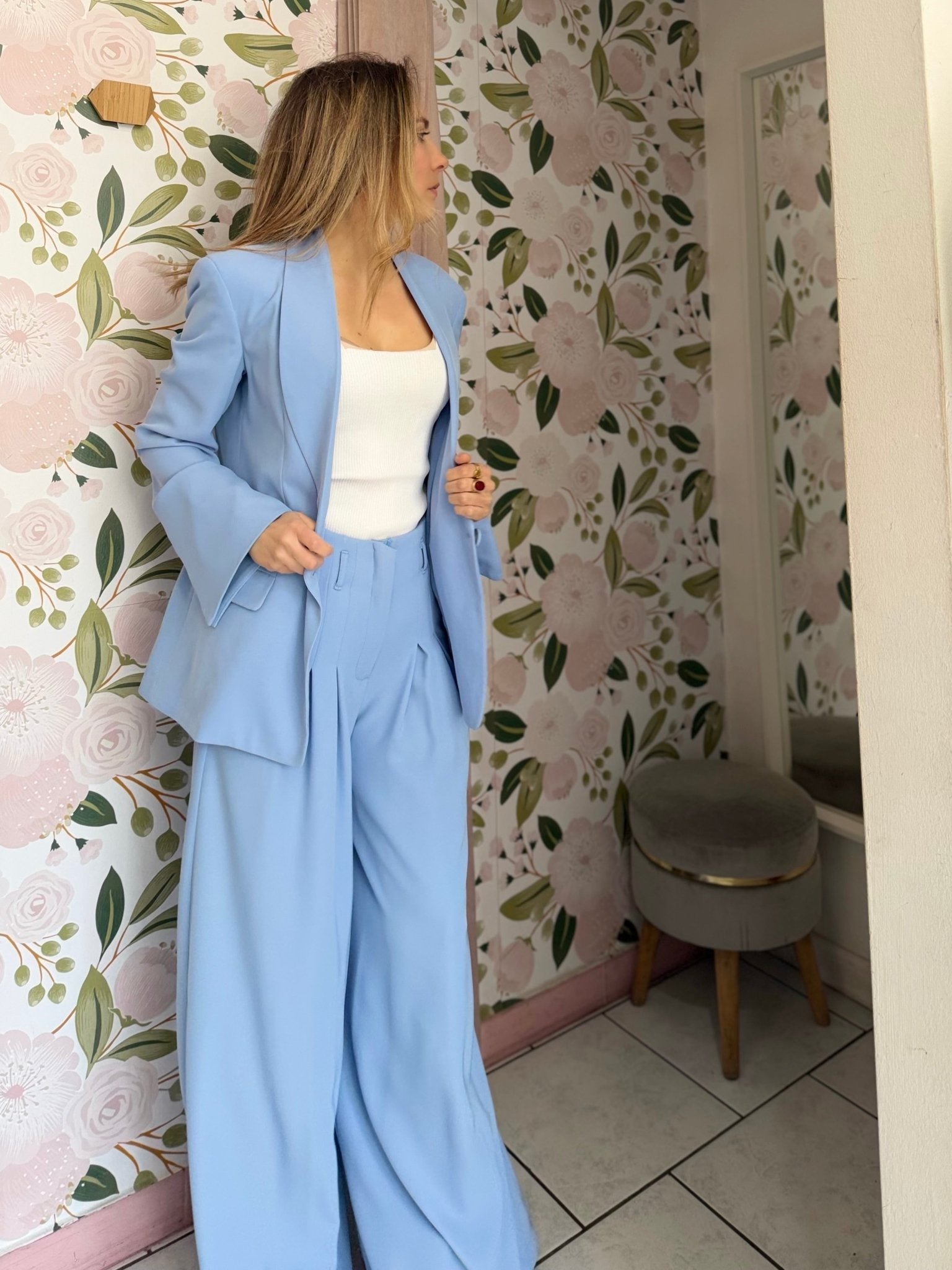 PANTALONE LARGO VITA ALTA LA SARTE DEL SOLE - Fanatica Boutique