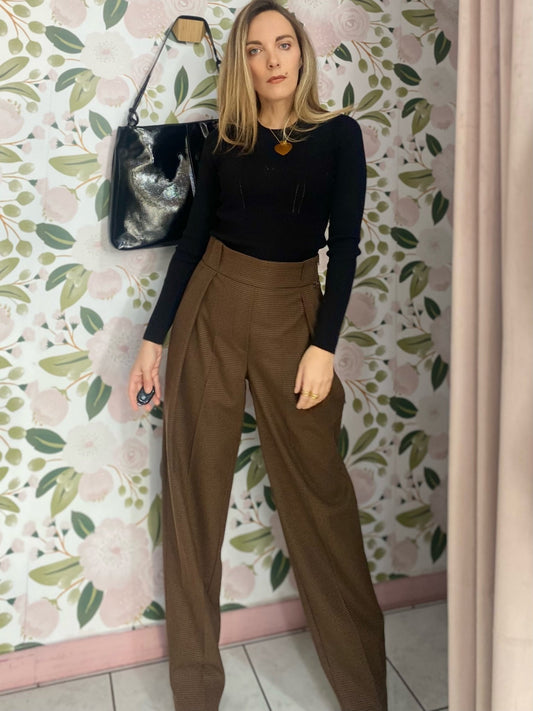 PANTALONE QUADRETTINI LE SARTE DEL SOLE - Fanatica Boutique