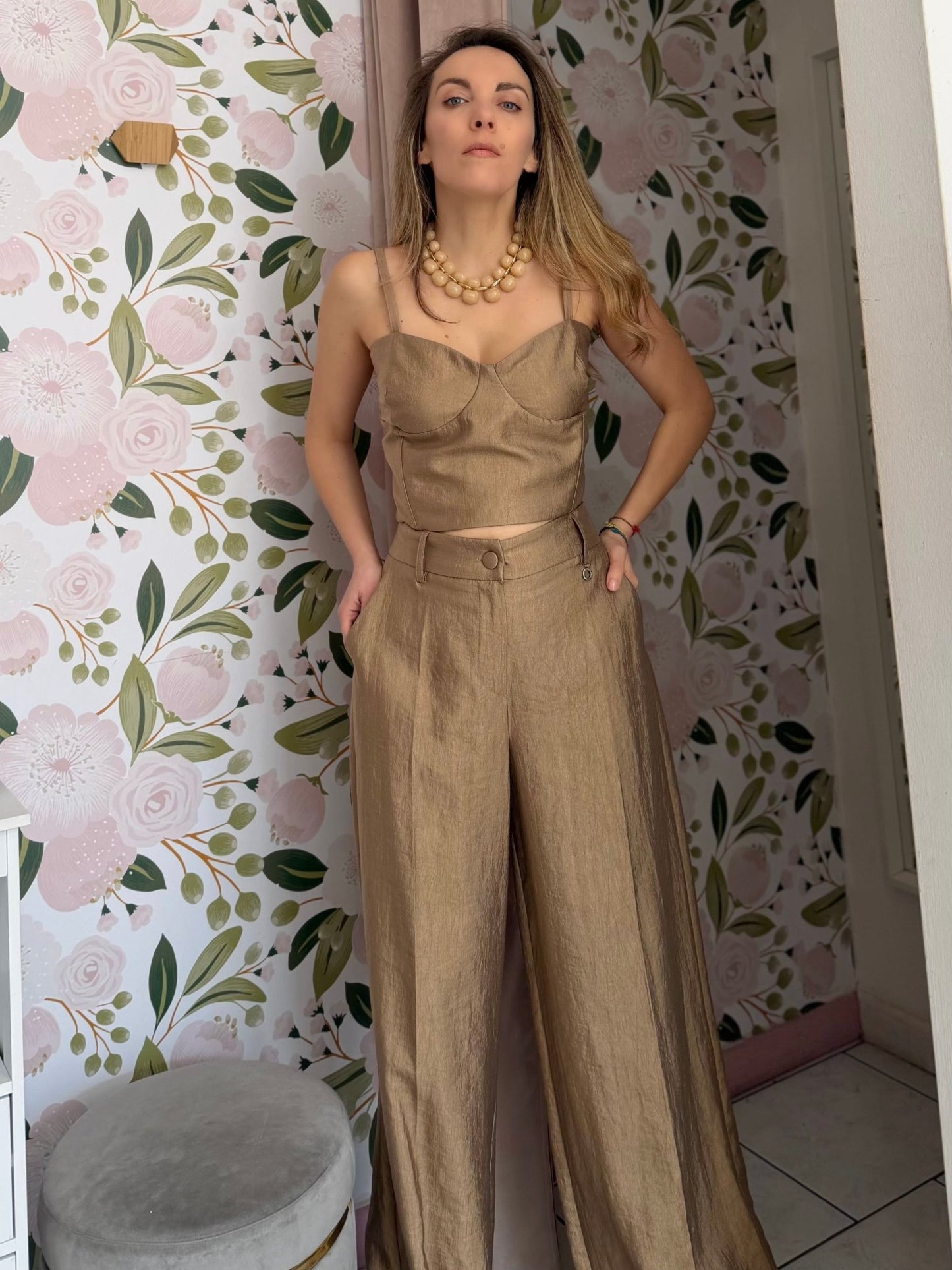 PANTAPALAZZO SEMILUCIDO ECO - Fanatica Boutique
