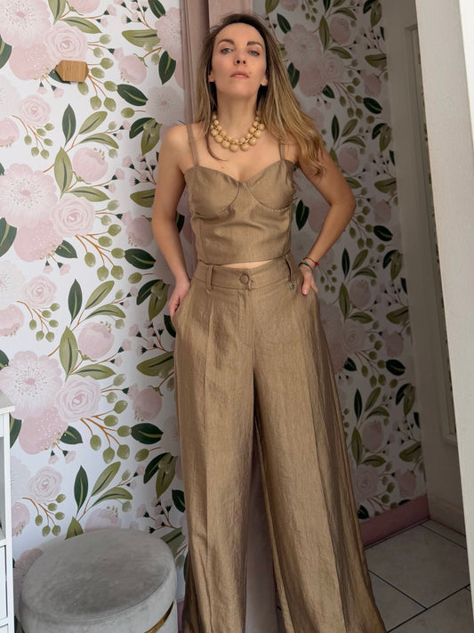 PANTAPALAZZO SEMILUCIDO ECO - Fanatica Boutique