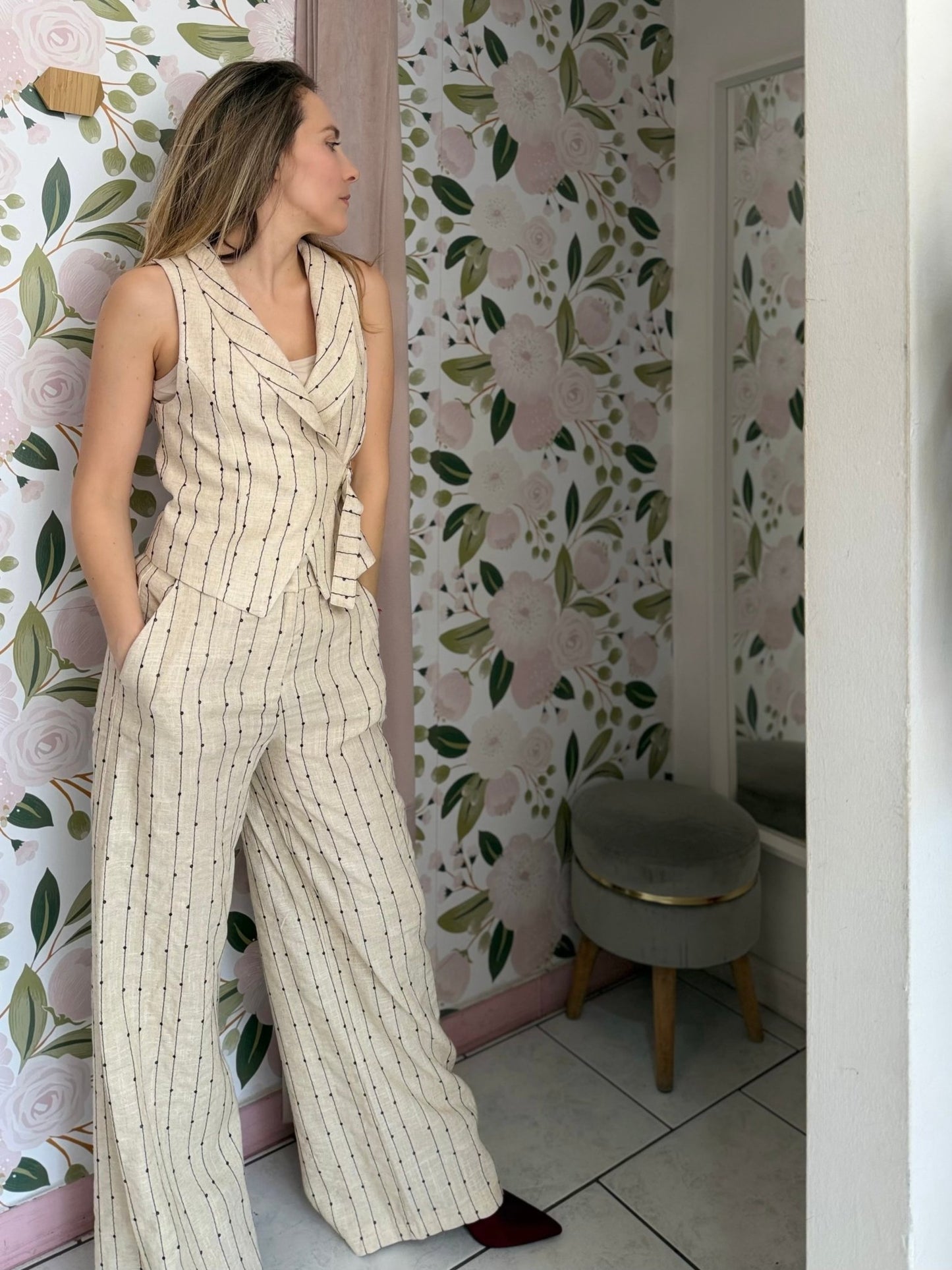 PANTARIGA CON INSERITI PAILLETTES ECO - Fanatica Boutique