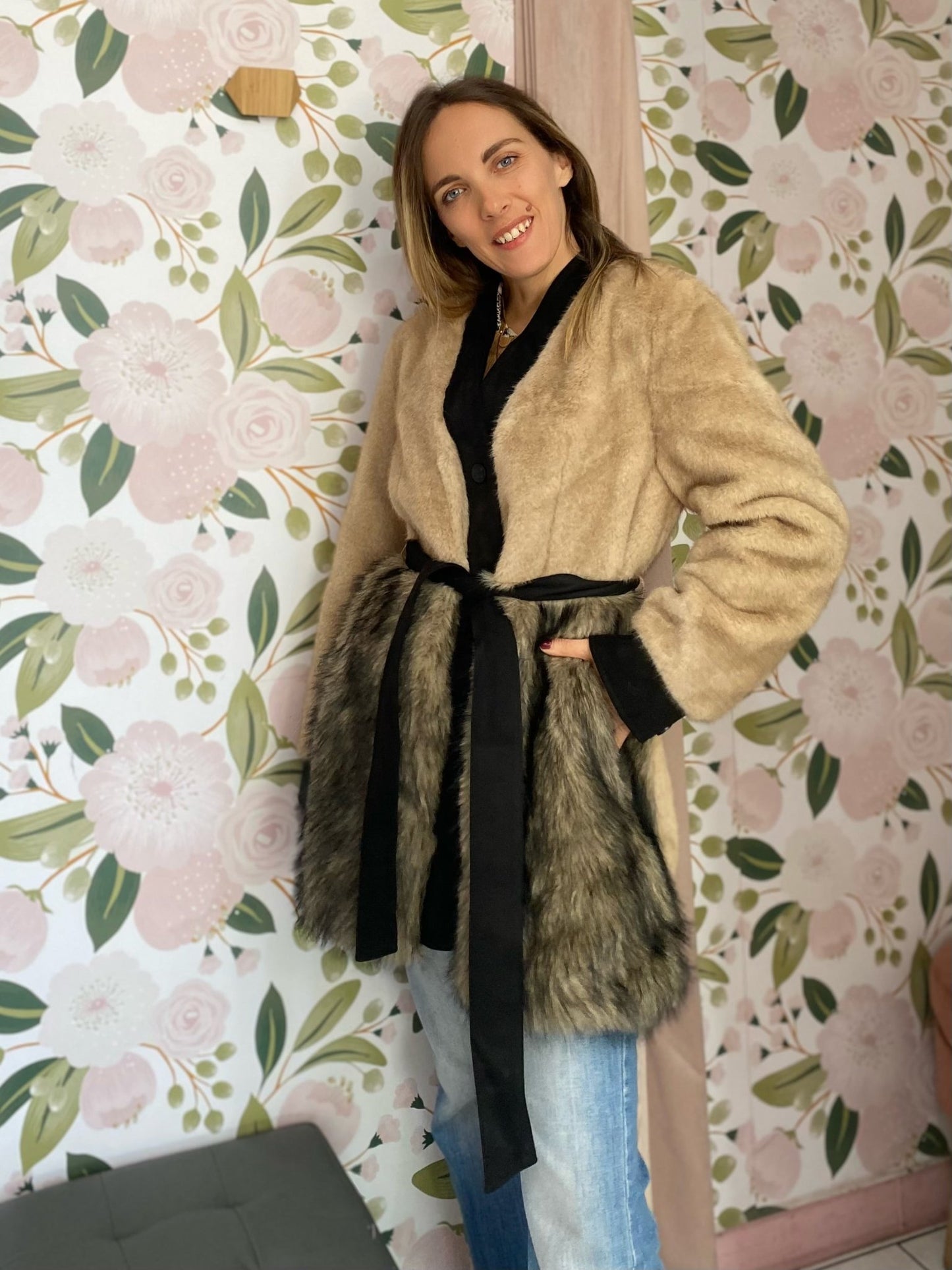 PELLICCIA BICOLOR AMOSA - Fanatica Boutique