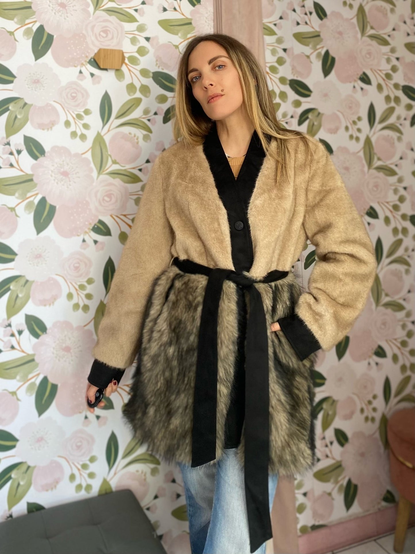 PELLICCIA BICOLOR AMOSA - Fanatica Boutique