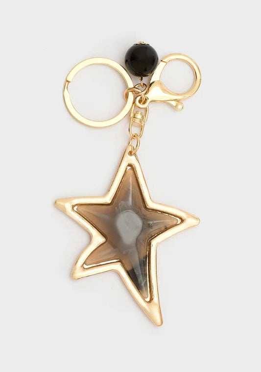 PORTACHIAVI/CHARM STAR RESINA CAFFE' NALI - Fanatica Boutique