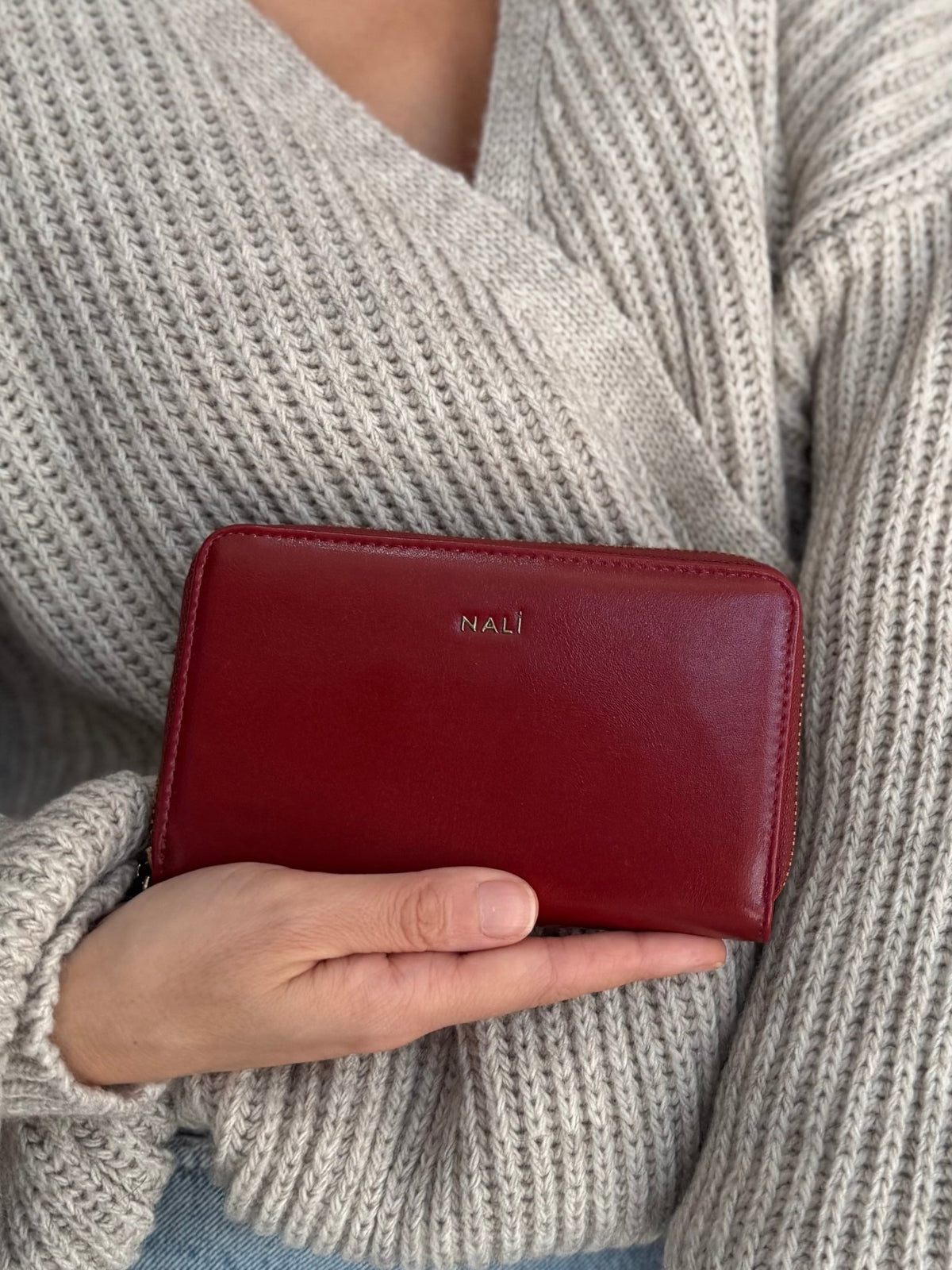 PORTAFOGLIO TEDA ZIP OVER ROSSO NALI - Fanatica Boutique