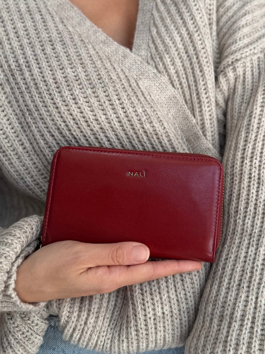 PORTAFOGLIO TEDA ZIP OVER ROSSO NALI - Fanatica Boutique