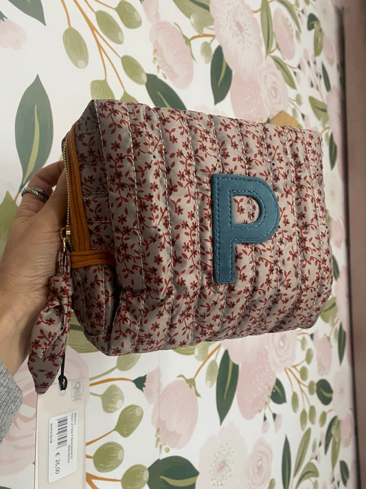 POUCH LETTERA P FANGO/ARANCIO NALI - Fanatica Boutique
