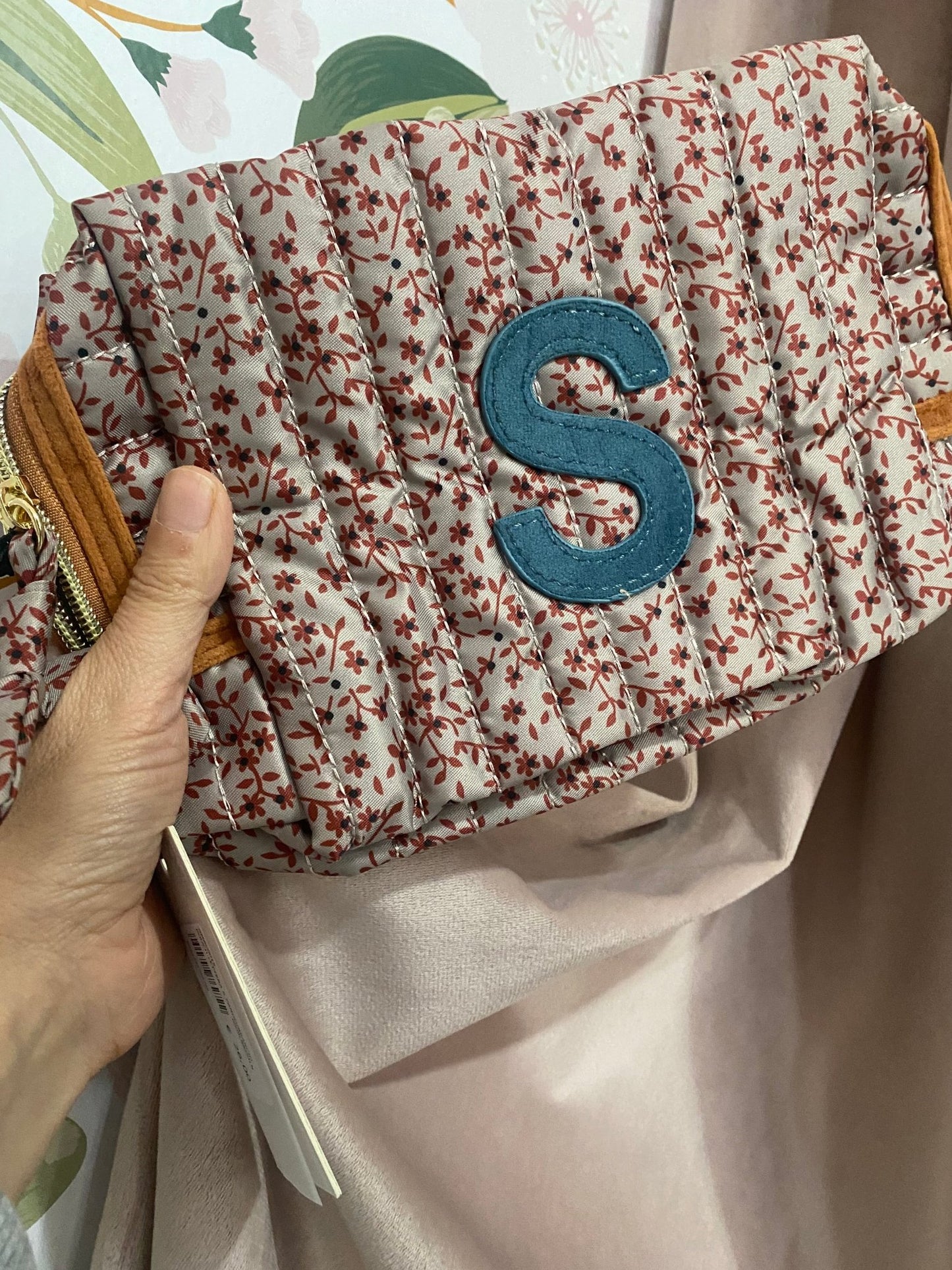 POUCH LETTERA S FANGO/ARANCIO NALI - Fanatica Boutique