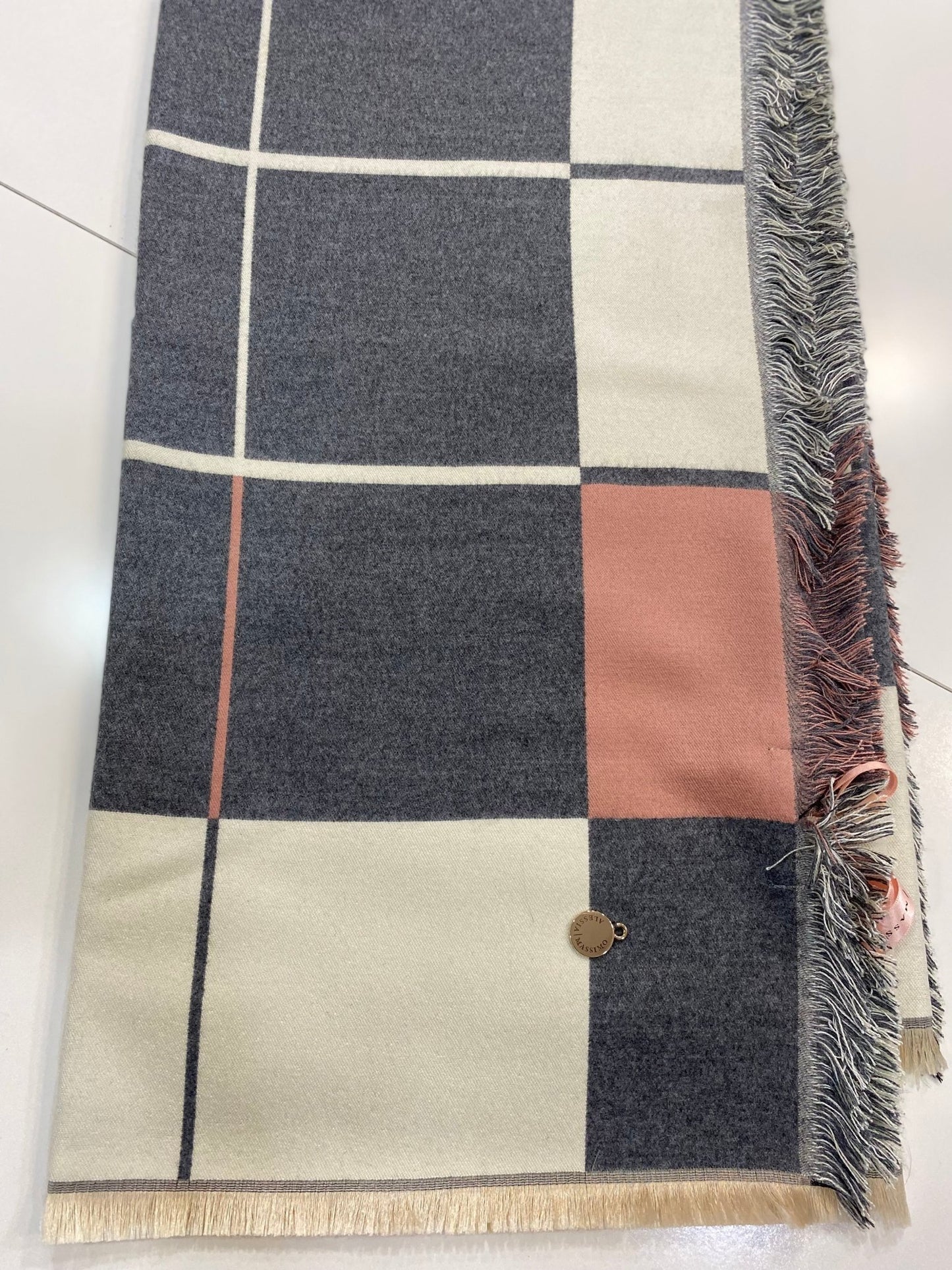 SCIARPA SP2681 MAXI QUADRI ALESSIA MASSIMO - Fanatica Boutique