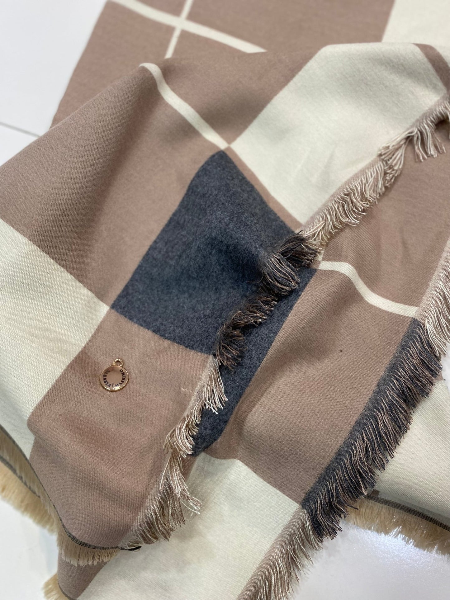 SCIARPA SP2681 MAXI QUADRI ALESSIA MASSIMO - Fanatica Boutique