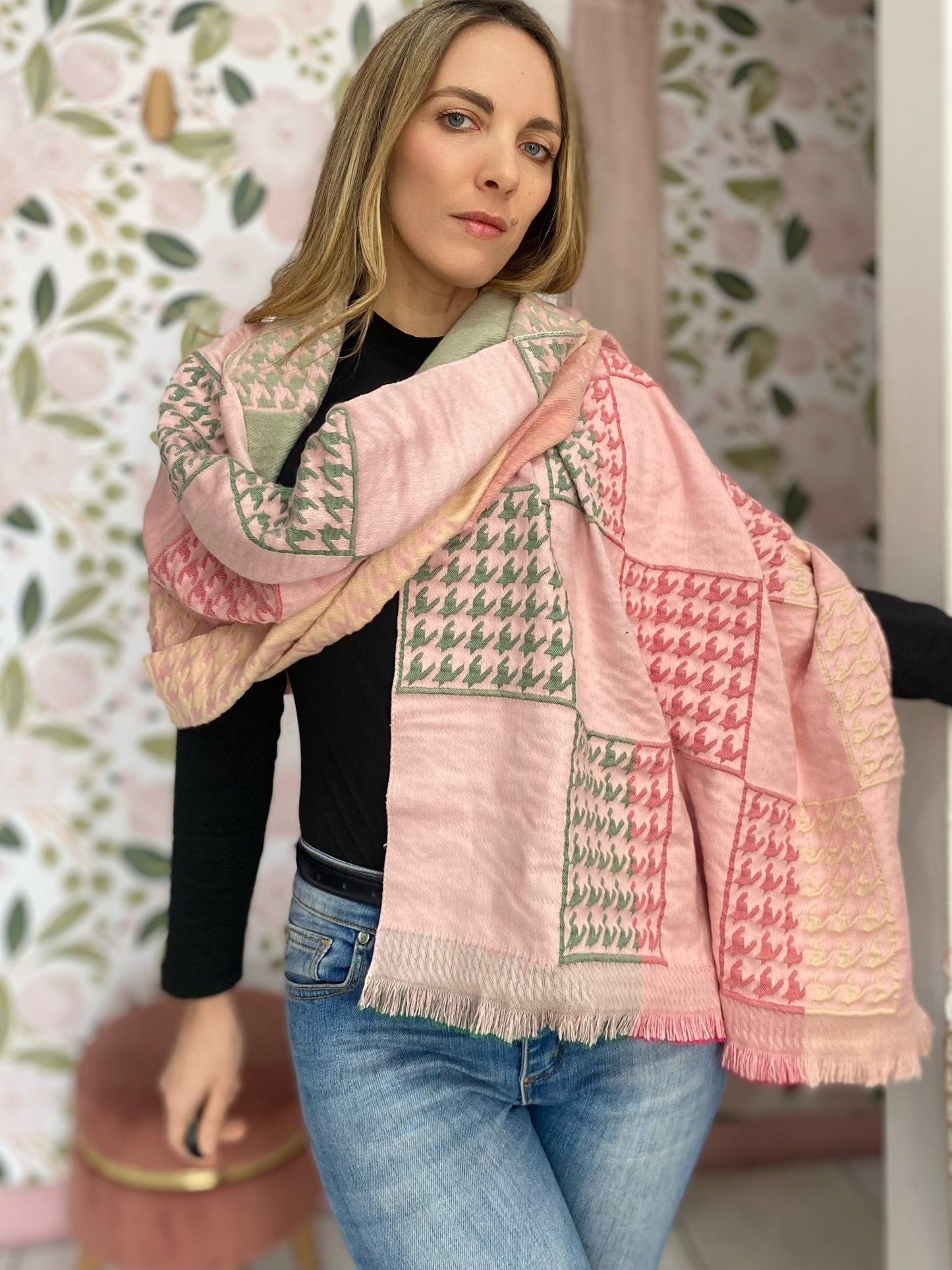 SCIARPA STYLESP2694 PIED DE POULE ALESSIA MASSIMO - Fanatica Boutique