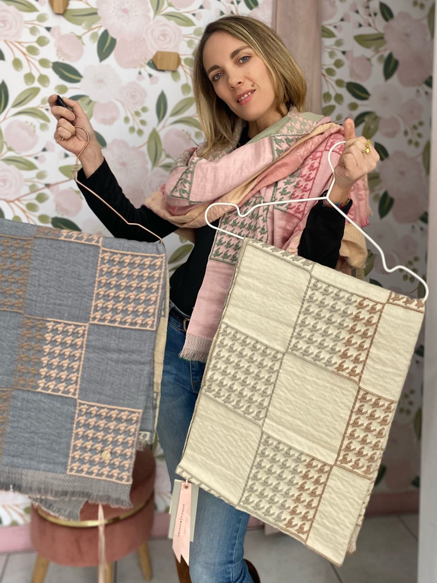 SCIARPA STYLESP2694 PIED DE POULE ALESSIA MASSIMO - Fanatica Boutique