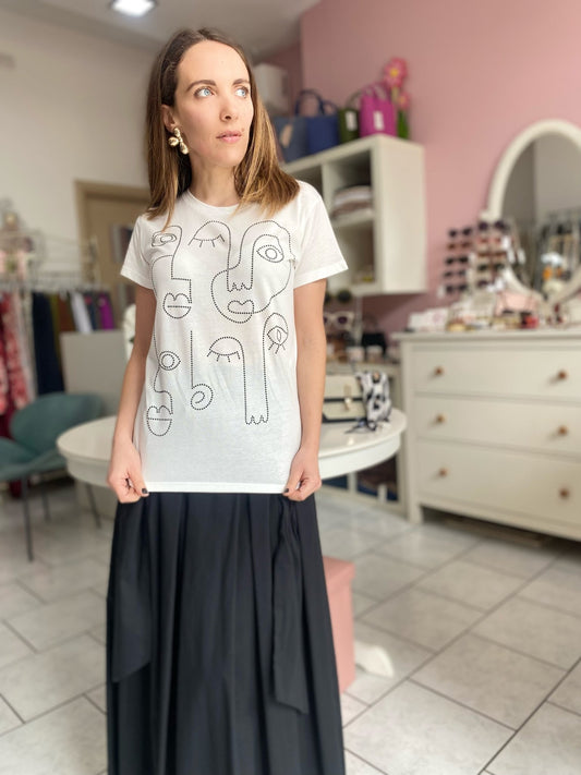 T - SHIRT CON APPLICAZIONI ECO FASHION - Fanatica Boutique