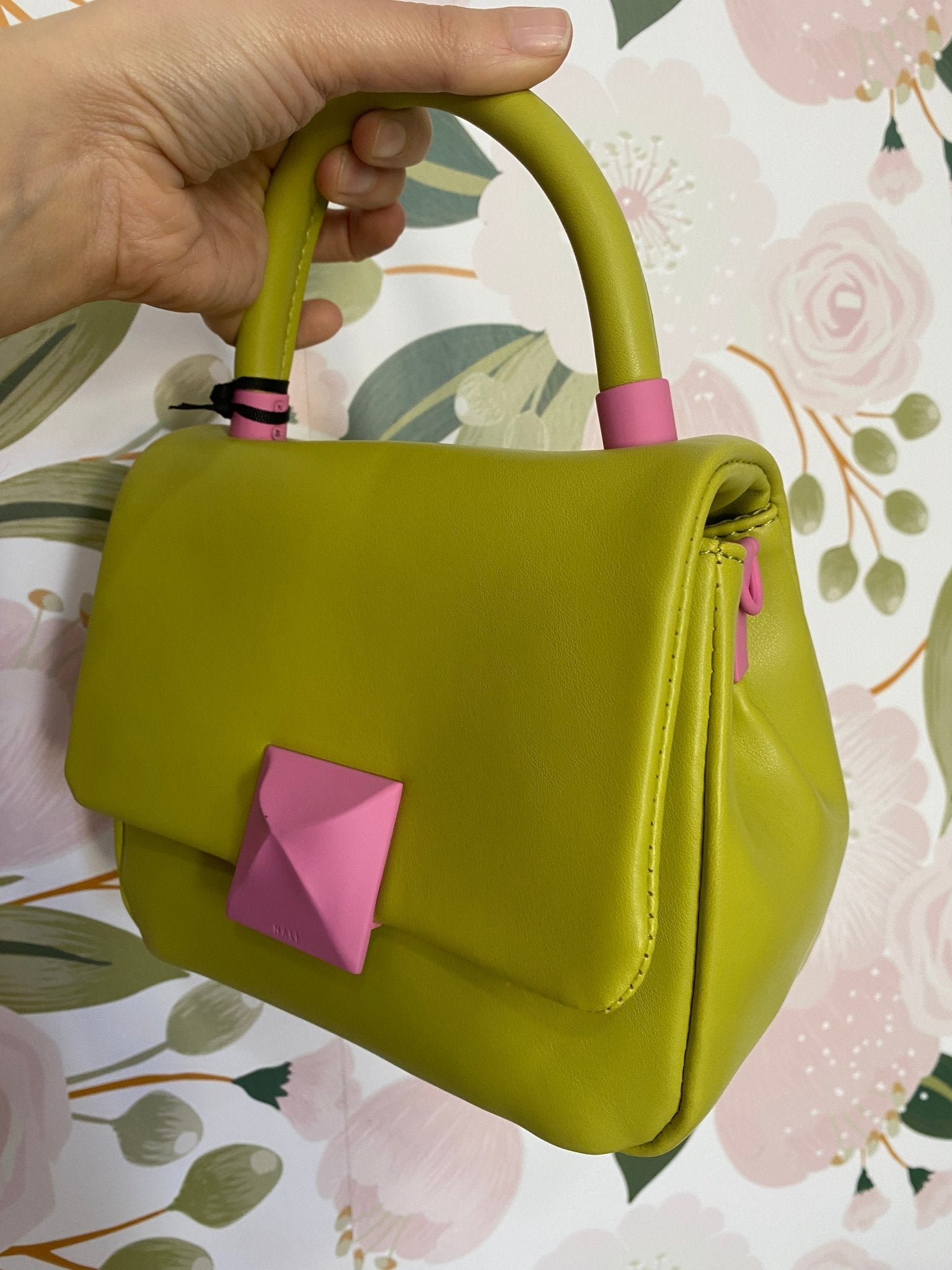 BORSA A MANO ARIEL VERDE/ROSA NALì - Fanatica Boutique